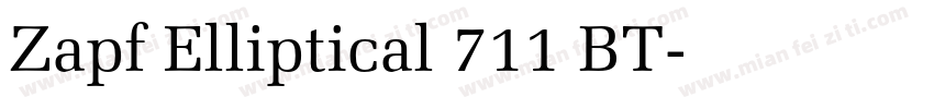 Zapf Elliptical 711 BT字体转换